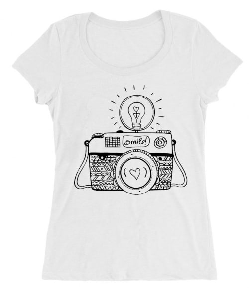 Smile camera Póló - Ha Photography rajongó ezeket a pólókat tuti imádni fogod!