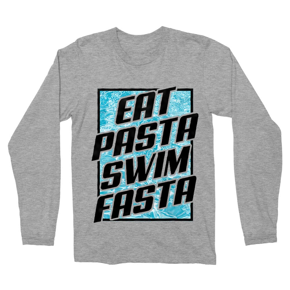 Eat Pasta Swim Fasta Férfi Hosszúujjú Póló