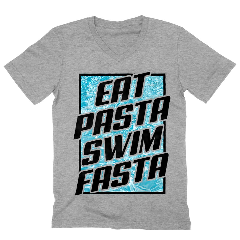 Eat Pasta Swim Fasta Férfi V-nyakú Póló