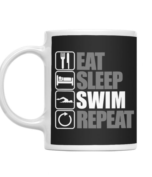 Eat Sleep Swim Repeat Úszás Bögre - Úszás