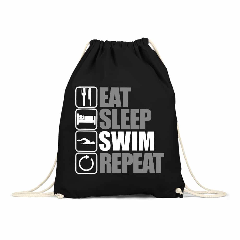 Eat Sleep Swim Repeat Tornazsák