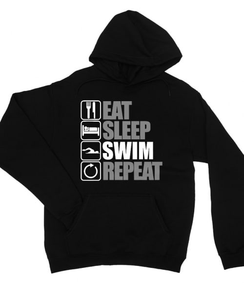 Eat Sleep Swim Repeat Úszás Pulóver - Úszás