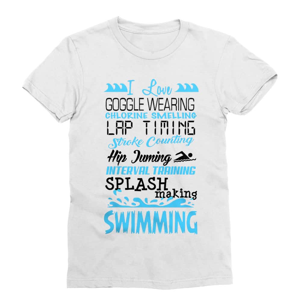 I love swimming Férfi Testhezálló Póló