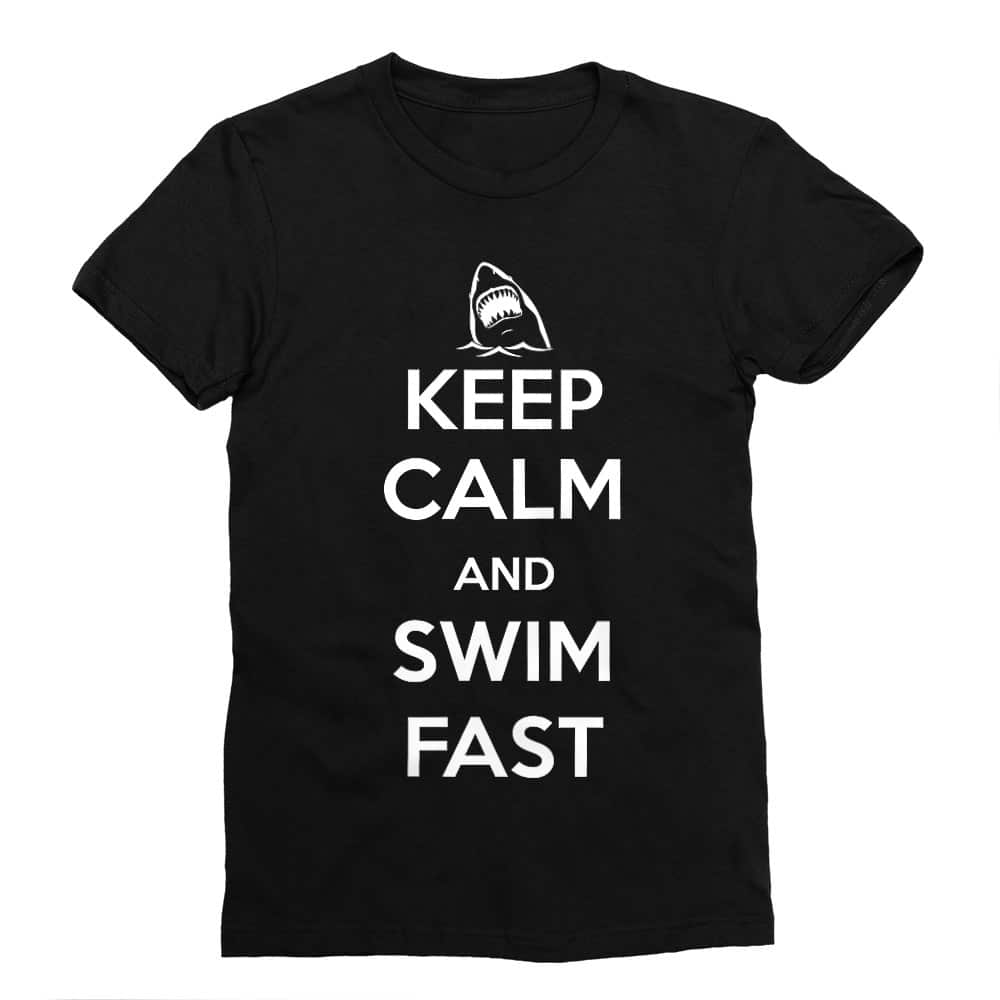 Keep Calm and Swim Fast Férfi Testhezálló Póló