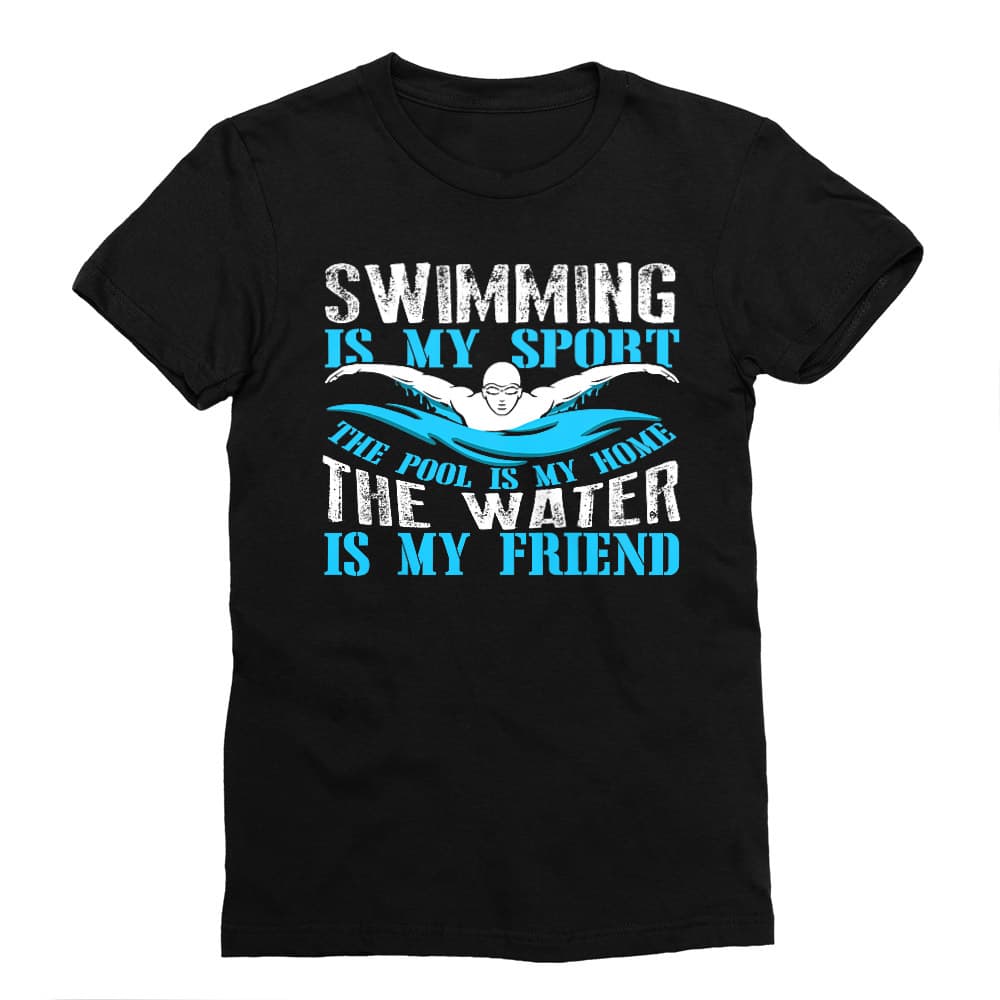 Swimming is my sport Férfi Testhezálló Póló