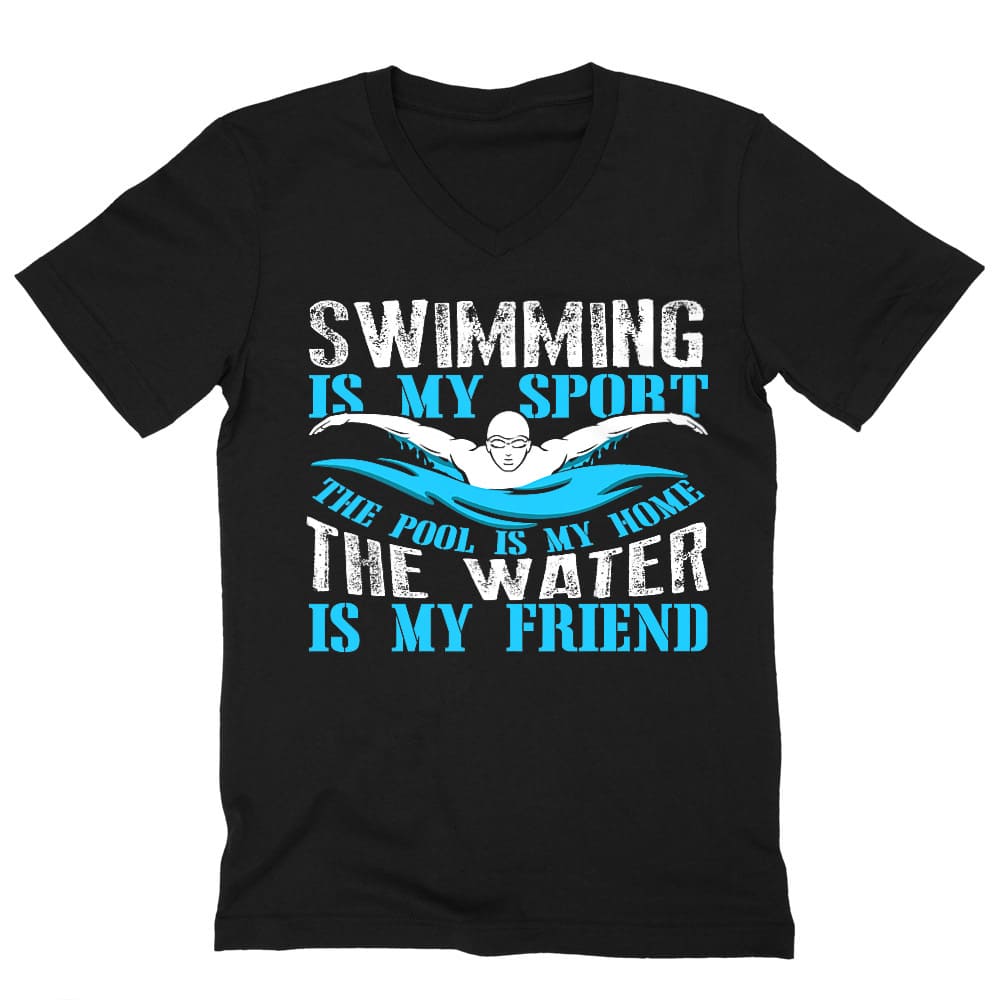 Swimming is my sport Férfi V-nyakú Póló