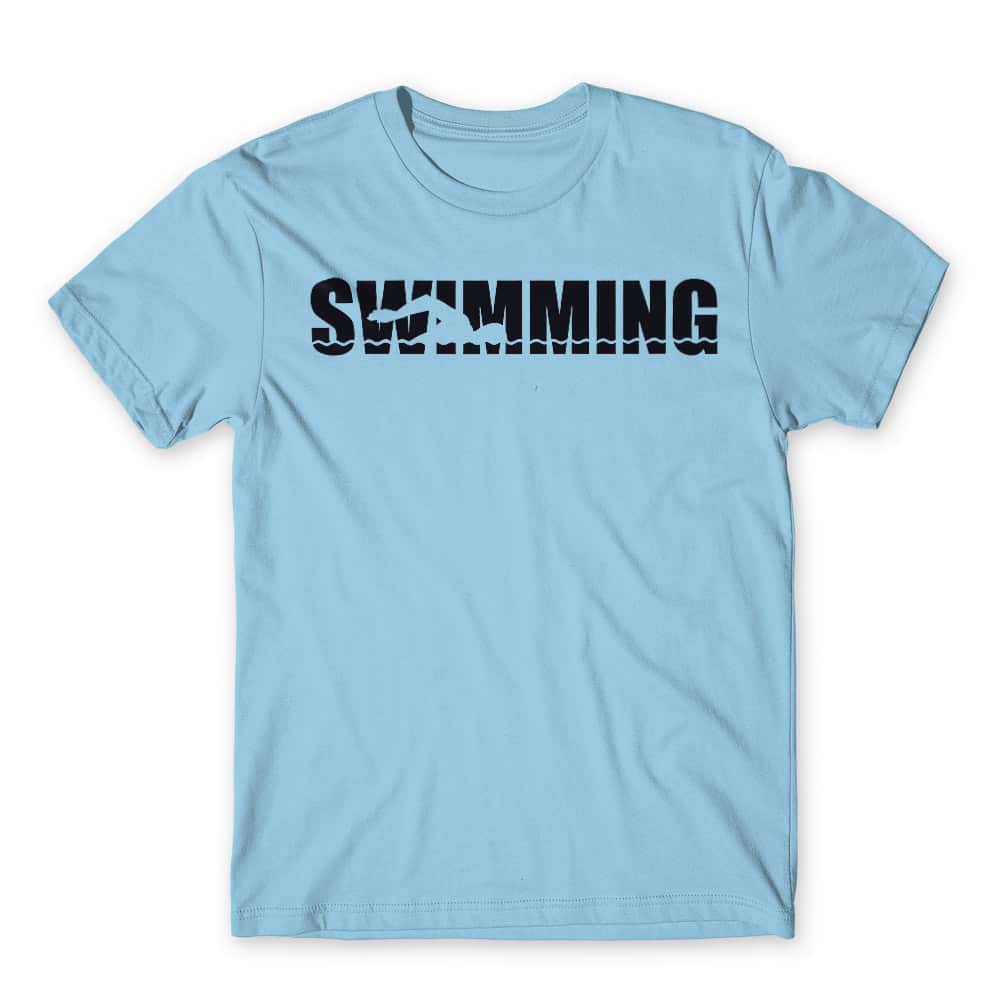 Swimming Text Férfi Póló
