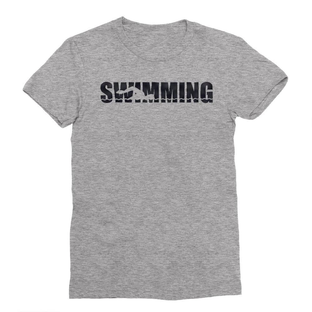 Swimming Text Férfi Testhezálló Póló