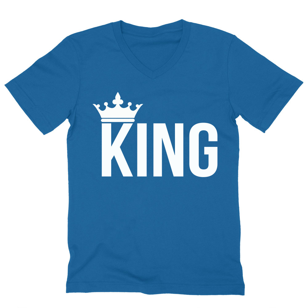 King And Queen – King Férfi V-nyakú Póló