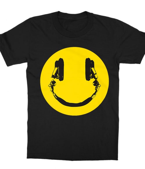 Headphone smiley Póló - Ha DJ rajongó ezeket a pólókat tuti imádni fogod!