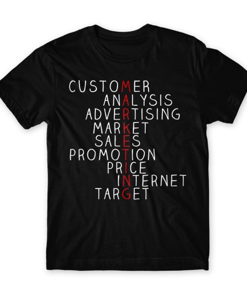 Marketing words Póló - Ha Marketing Manager rajongó ezeket a pólókat tuti imádni fogod!