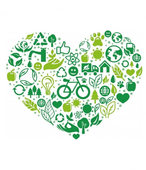 Green Heart Környezetvédelem Pólók, Pulóverek, Bögrék - Környezetvédelem