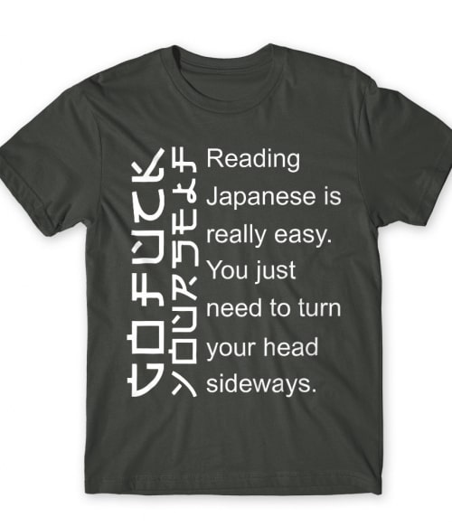 Reading japanese is easy Poénos Férfi Póló - Személyiség