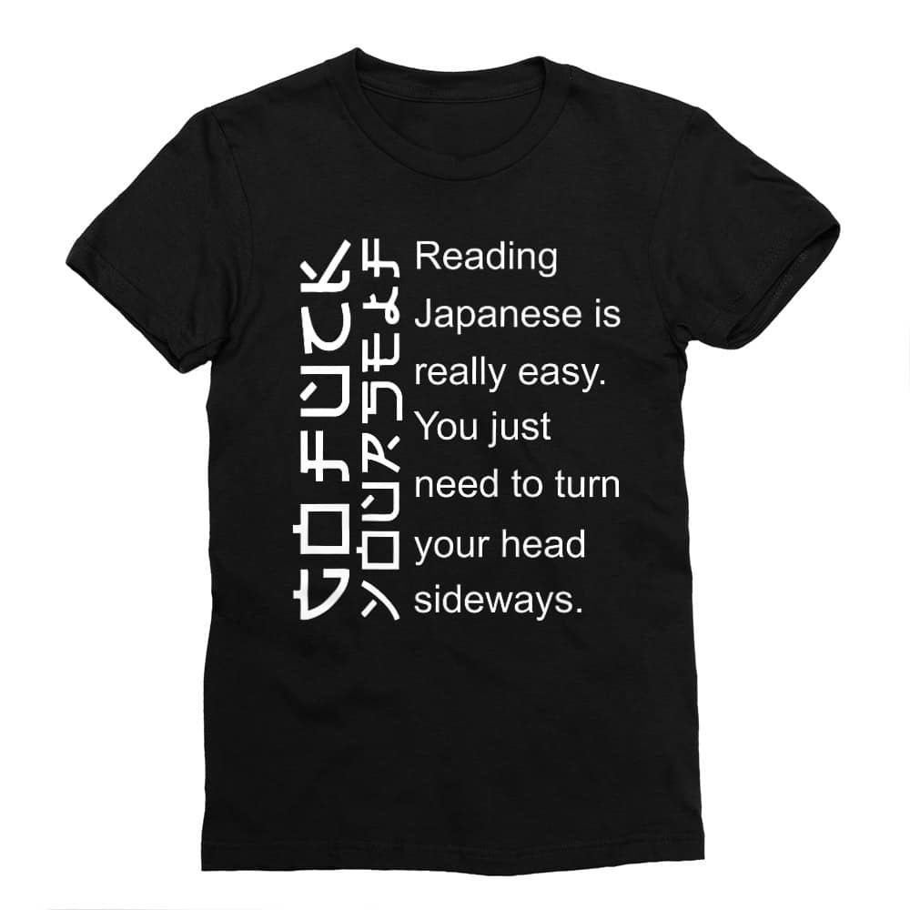 Reading japanese is easy Férfi Testhezálló Póló