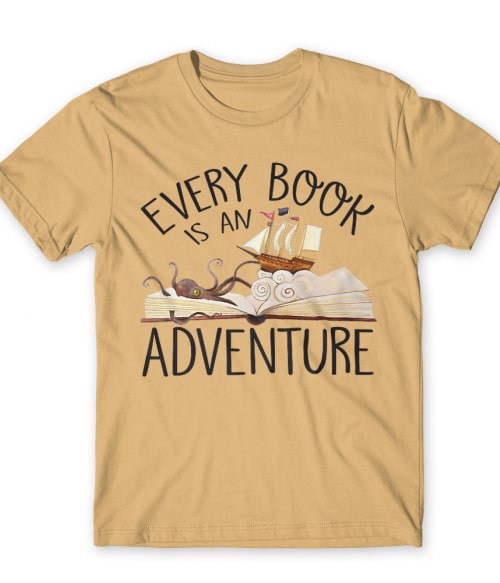 Every Book is an Adventure Olvasás Férfi Póló - Olvasás