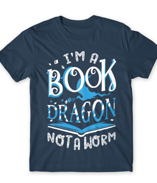 I am a book dragon Olvasás Férfi Póló - Olvasás