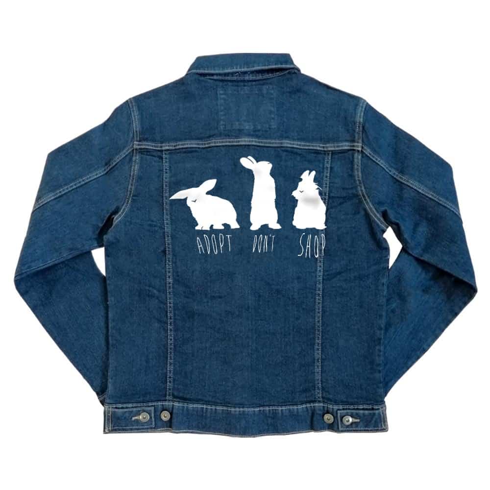 Adopt don't shop bunny Unisex Farmerkabát