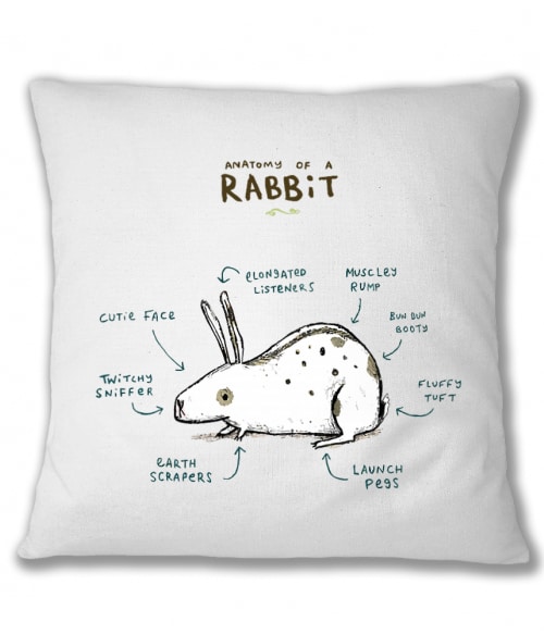 Anatomy of a rabbit Nyuszis Párnahuzat - Nyuszis