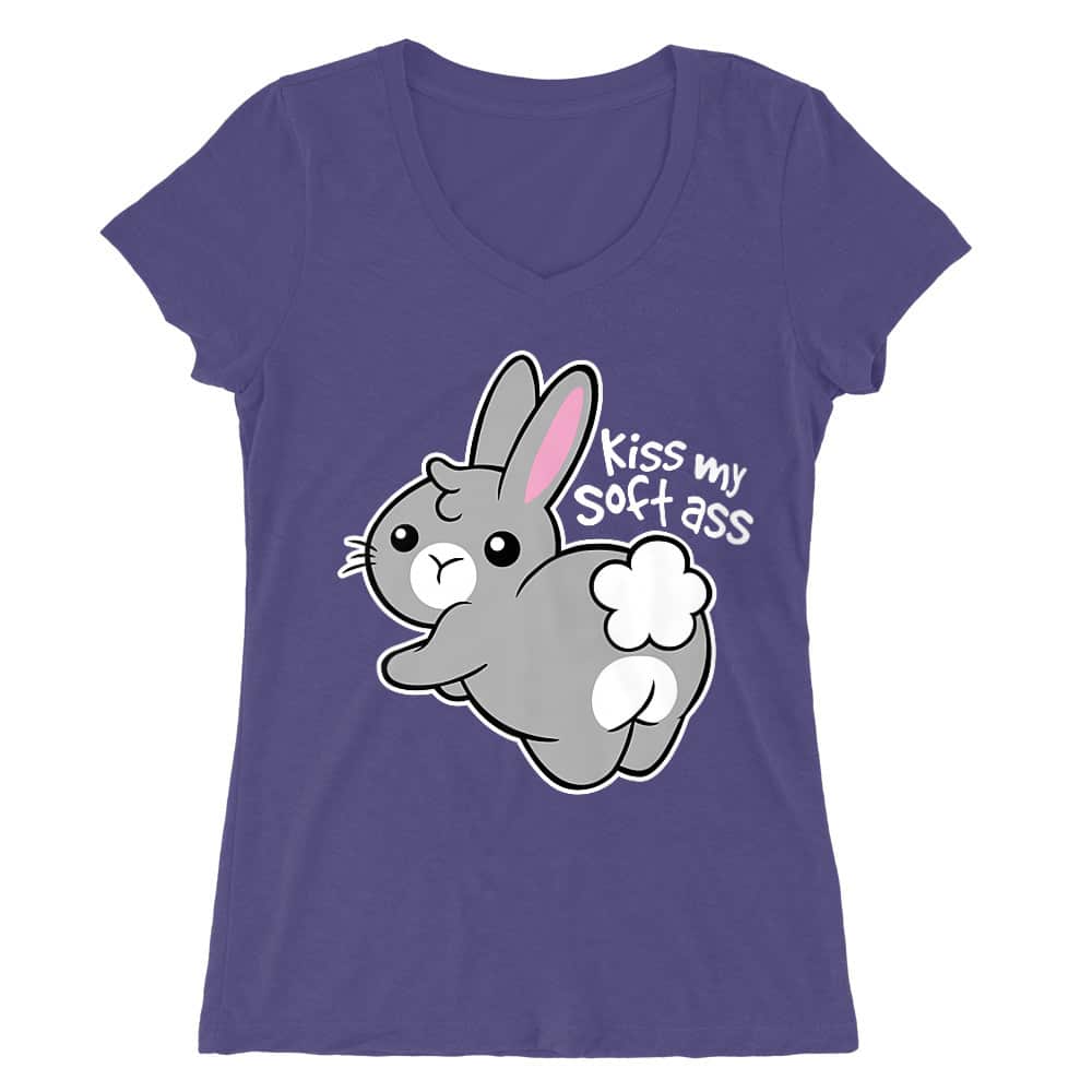 Kiss my soft ass Női V-nyakú Póló