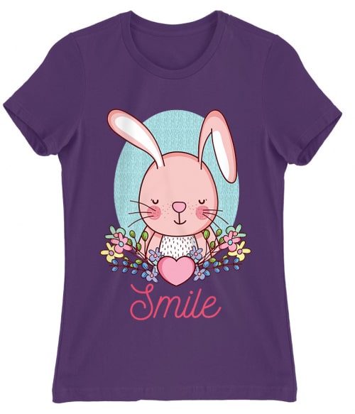 Smile bunny Nyuszis Női Póló - Nyuszis