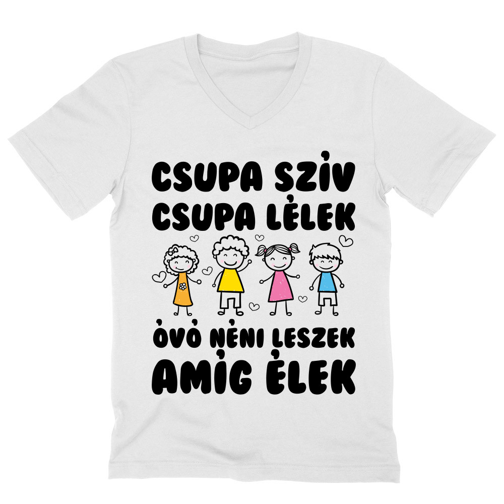 Óvónéni leszek amíg élek Férfi V-nyakú Póló
