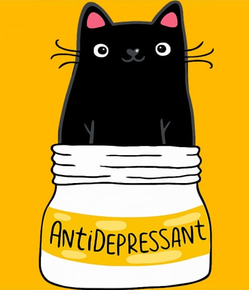 Antidepressant Cicás Pólók, Pulóverek, Bögrék - Cicás