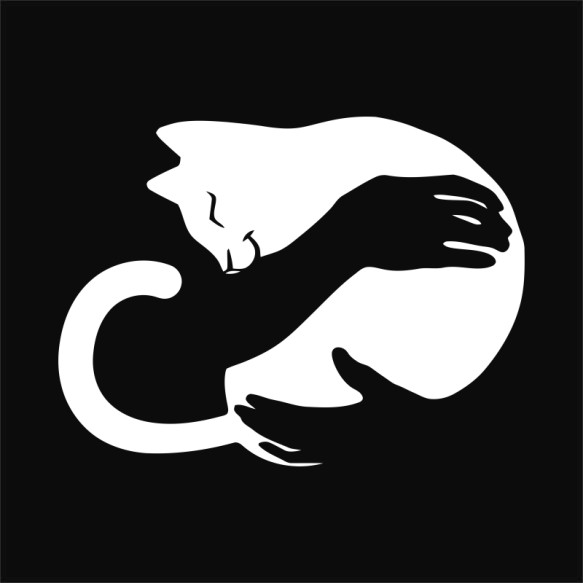 Cat hug Állatos Pólók, Pulóverek, Bögrék - Cicás
