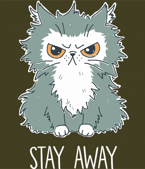 Stay away cat Cicás Pólók, Pulóverek, Bögrék - Cicás