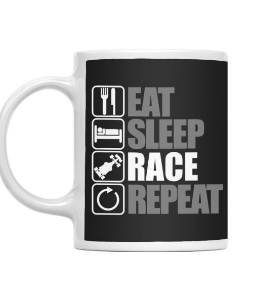 Eat Sleep Race Repeat Forma 1 Bögre - Járművek
