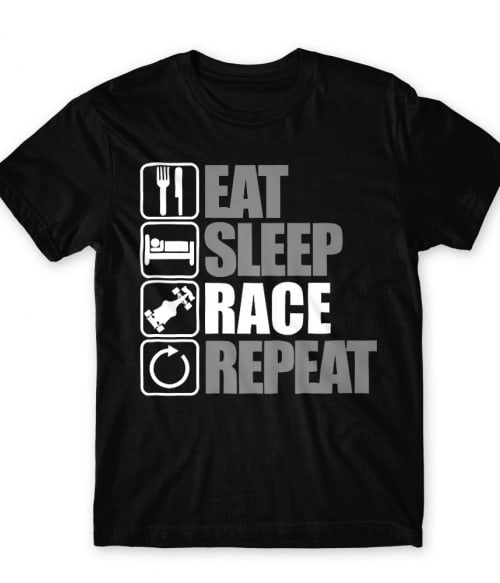 Eat Sleep Race Repeat formula 1 Póló - Járművek