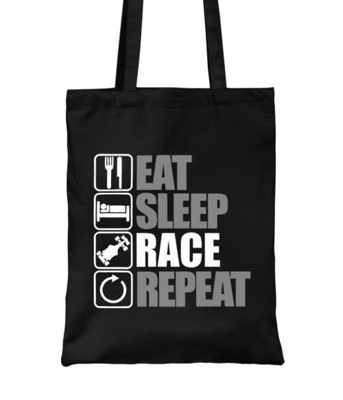 Eat Sleep Race Repeat Forma 1 Táska - Járművek