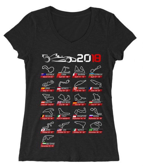 F1 race tracks Póló - Ha Formula 1 rajongó ezeket a pólókat tuti imádni fogod!