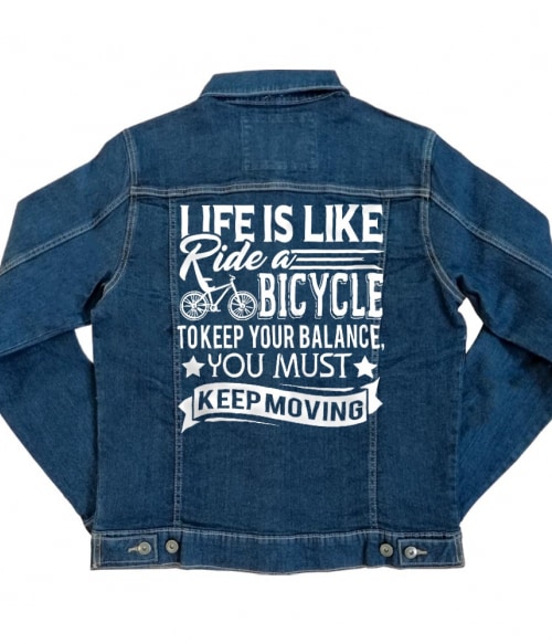 Life is like ride a bicycle Biciklis Kabát - Szabadidő