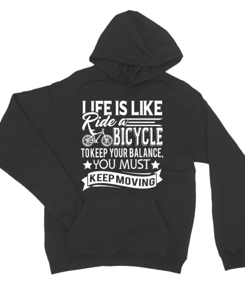 Life is like ride a bicycle Biciklis Pulóver - Szabadidő