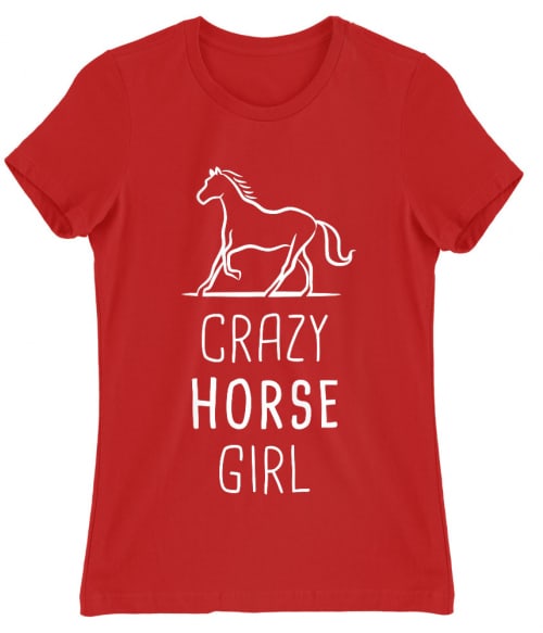 Crazy horse girl Lovas Női Póló - Lovas