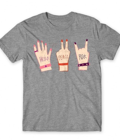 Hello Peace Rock Póló - Ha Rocker rajongó ezeket a pólókat tuti imádni fogod!