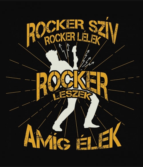 Rocker szív, rocker lélek Rocker Rocker Rocker Pólók, Pulóverek, Bögrék - Zene