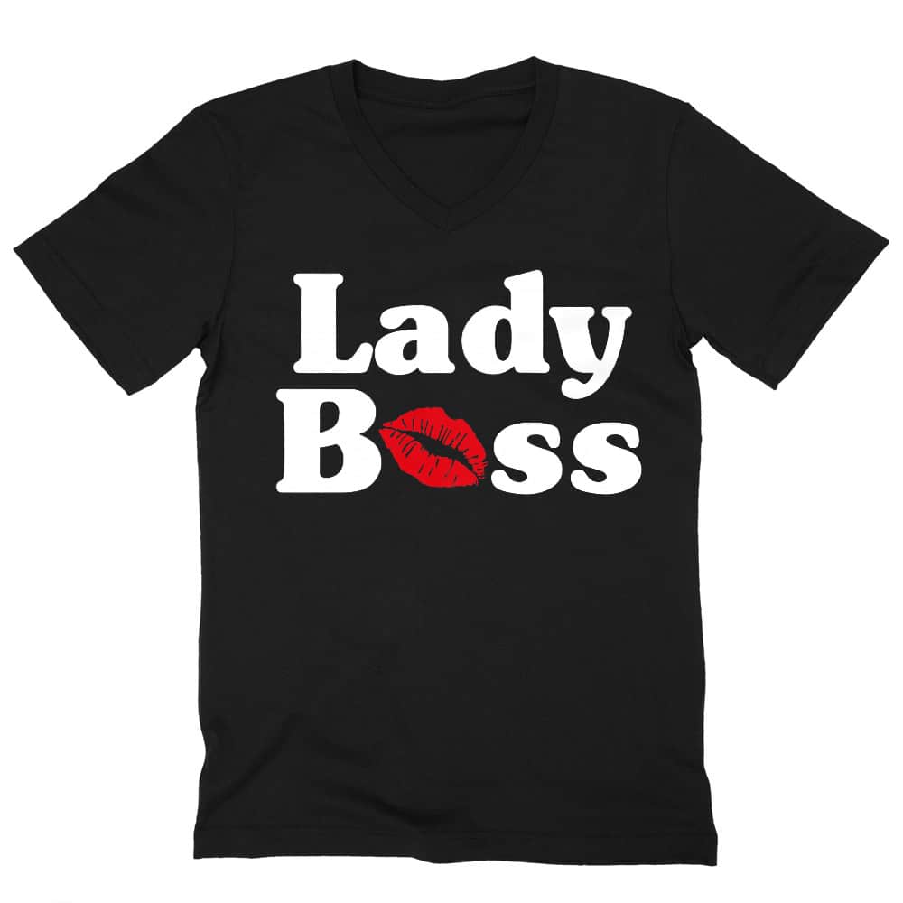 Lady boss Férfi V-nyakú Póló