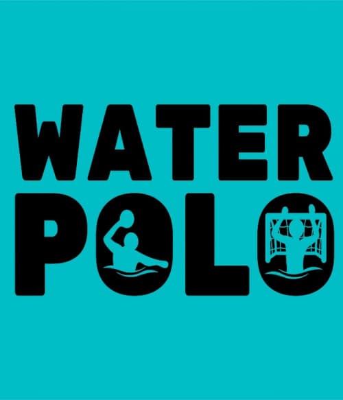 Water Polo Text Silhouette Vízilabda Pólók, Pulóverek, Bögrék - Vízilabda