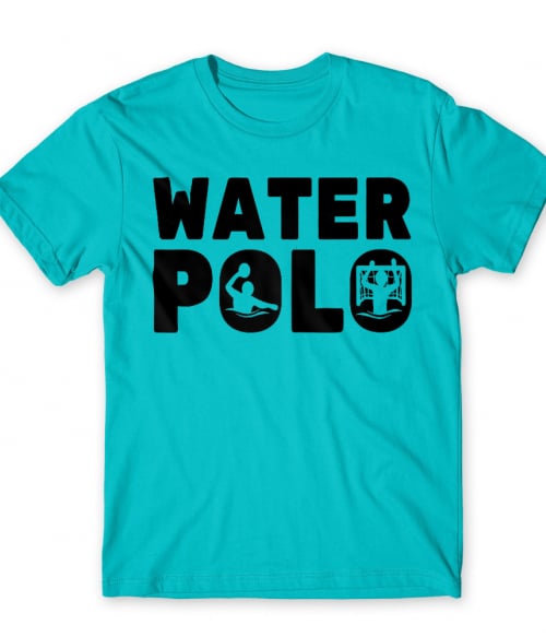 Water Polo Text Silhouette Vízilabda Póló - Vízilabda