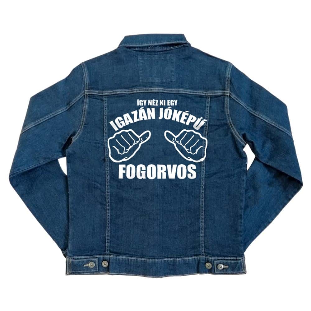 Jóképű fogorvos Unisex Farmerkabát