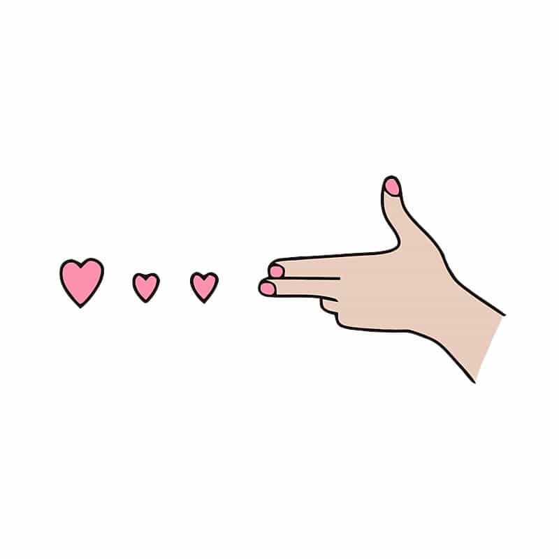 Best friend hand - pink