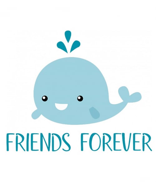 Whale friends 1 Barátság Barátság Barátság Pólók, Pulóverek, Bögrék - Család
