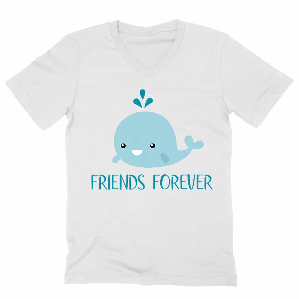 Whale friends 1 Férfi V-nyakú Póló