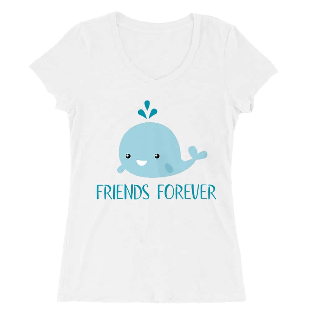Whale friends 1 Női V-nyakú Póló