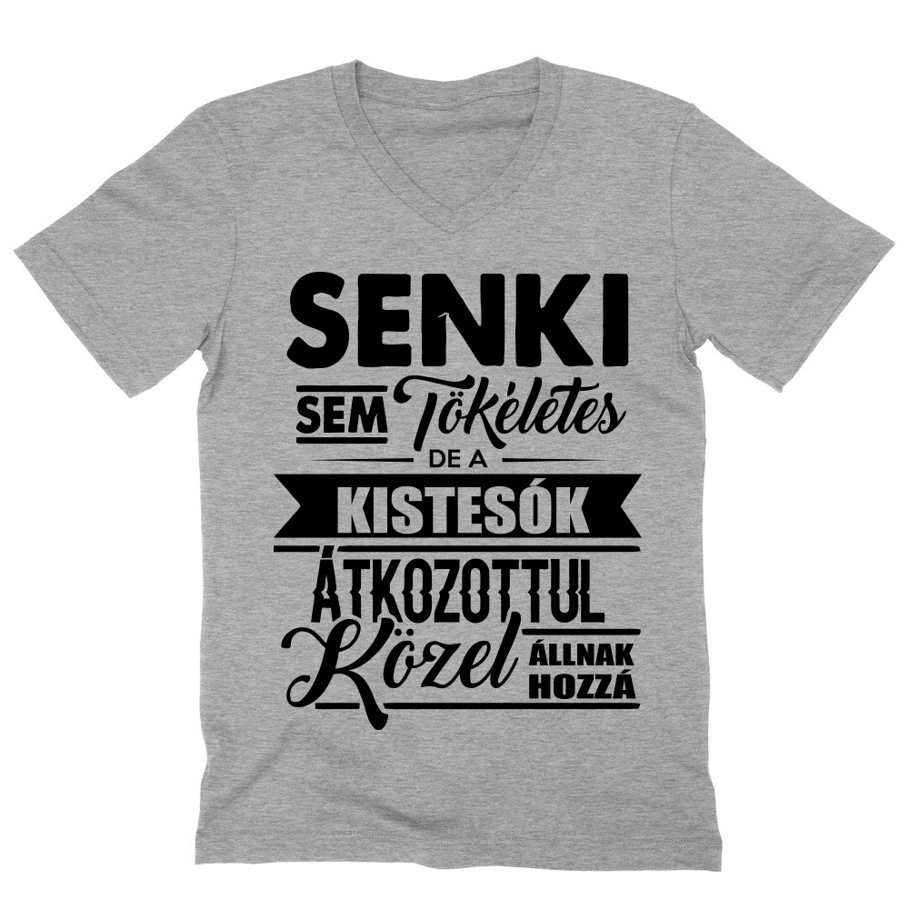 Senki sem tökéletes - kistesó Férfi V-nyakú Póló
