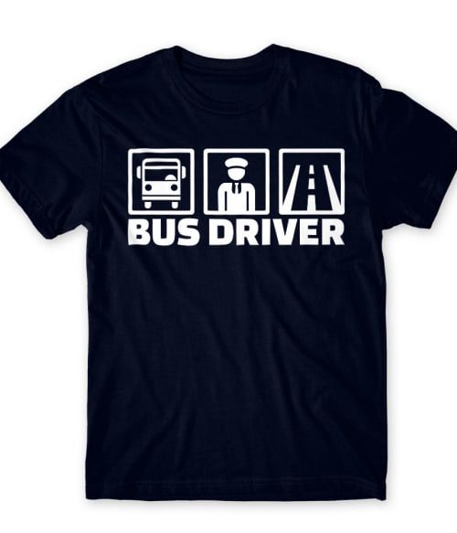 Bus Driver Sofőr Férfi Póló - Sofőr