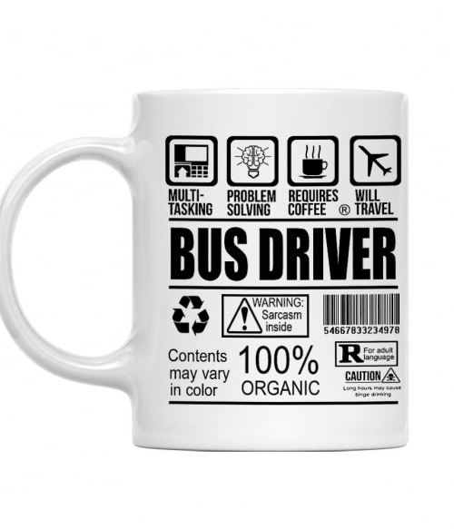Bus Driver Facts Buszsofőr Bögre - Sofőr