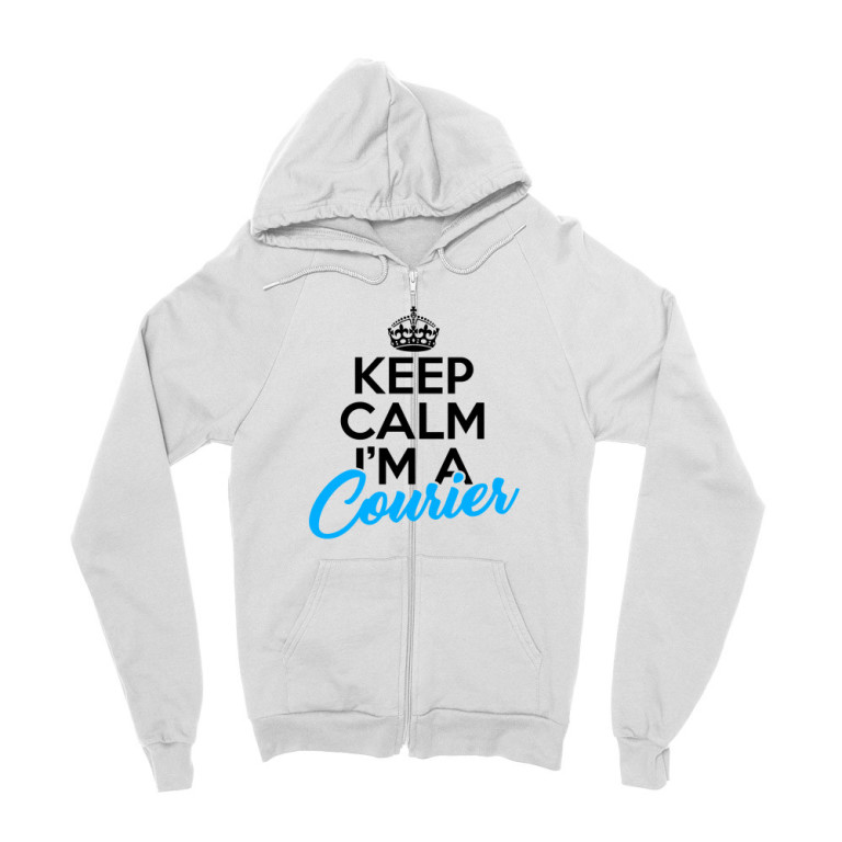 Keep calm, I'm a courier - Hanorac cu fermoar
