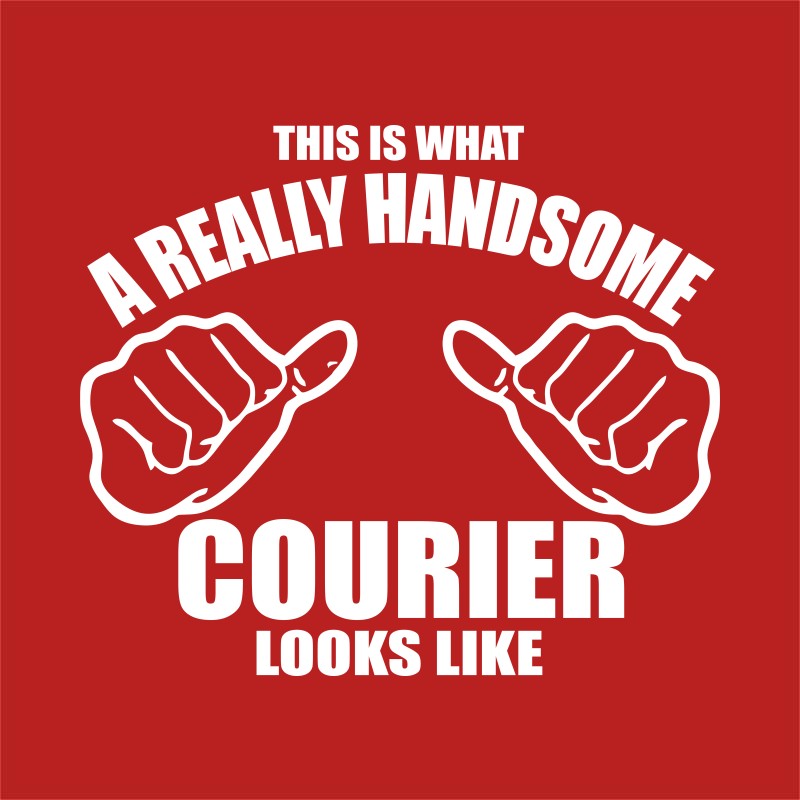 Handsome courier